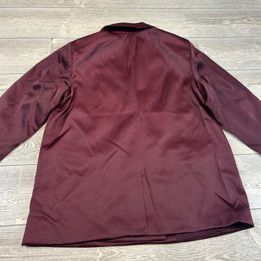 A New Day Structured Satin Blazer - Burgundy - NWT - Size XL - Picture 6 of 6